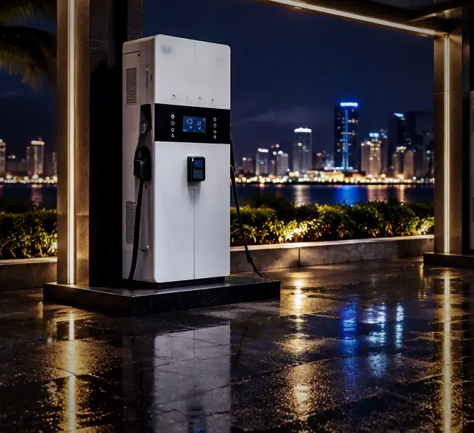 Artist's impression of an EV Hub NG DC fast charger
